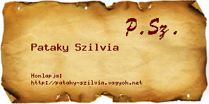 Pataky Szilvia névjegykártya